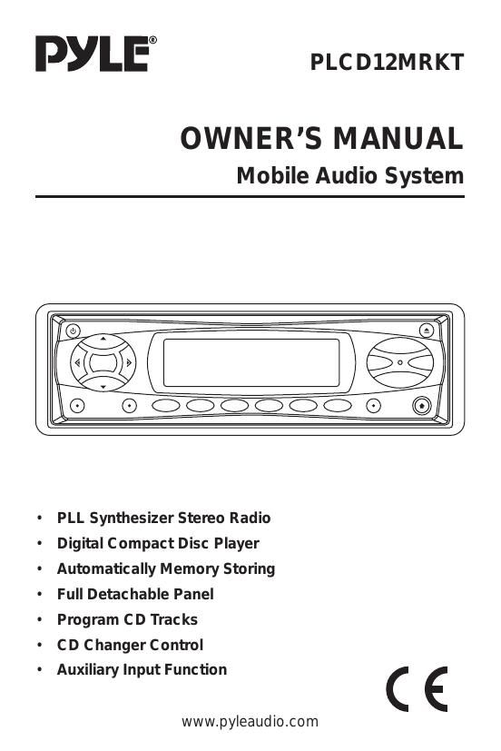 pyle plcd 12 mrkt owners manual