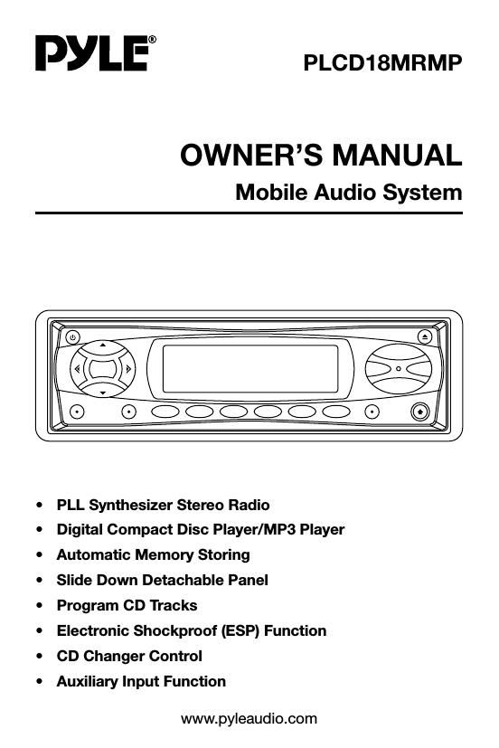 pyle plcd 18 mrmp owners manual