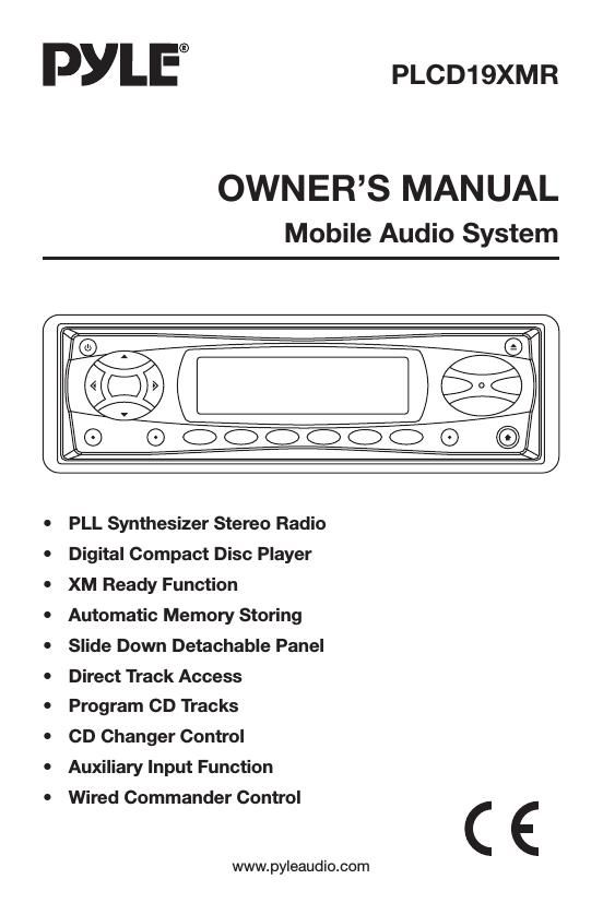 pyle plcd 19 xmr owners manual