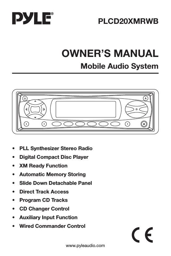 pyle plcd 20 xmrw owners manual