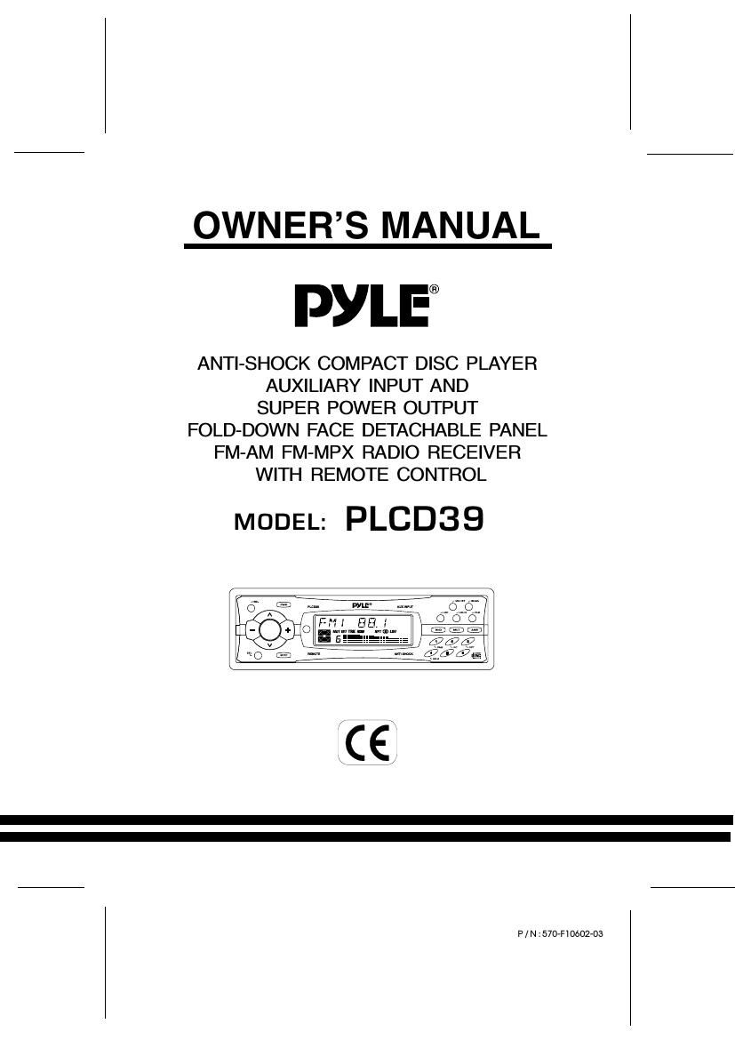pyle plcd 39 owners manual