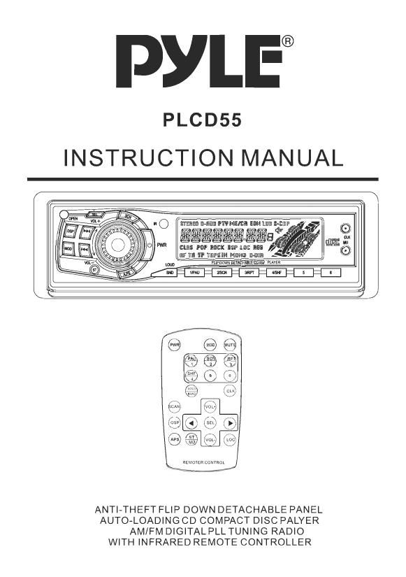 pyle plcd 55 owners manual