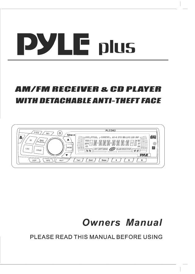 pyle plcd 62 owners manual