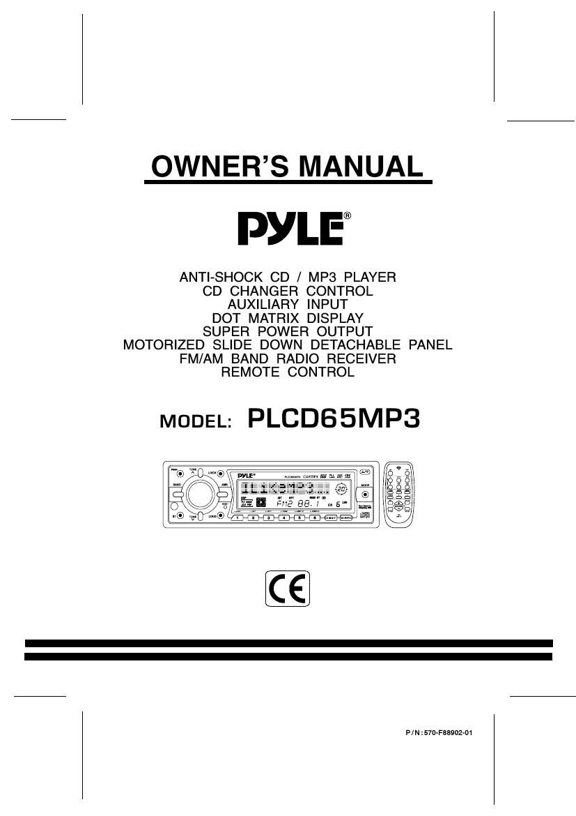 pyle plcd 65 mp owners manual