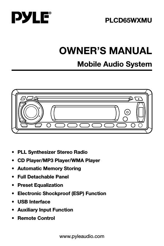 pyle plcd 65 wxmu owners manual