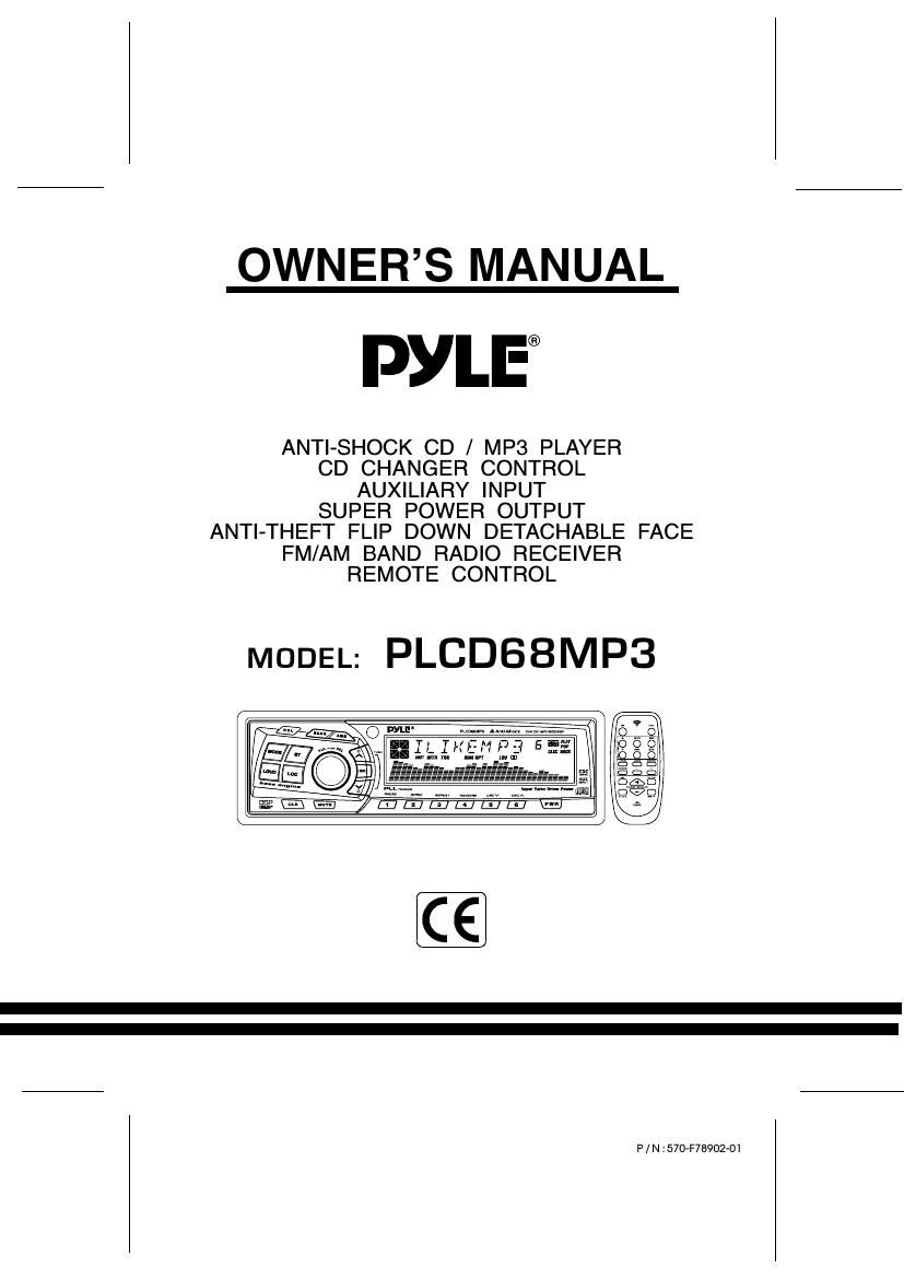 pyle plcd 68 mp 3 owners manual