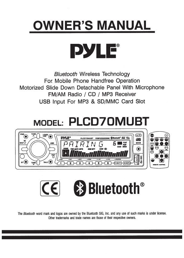pyle plcd 70 mubt owners manual