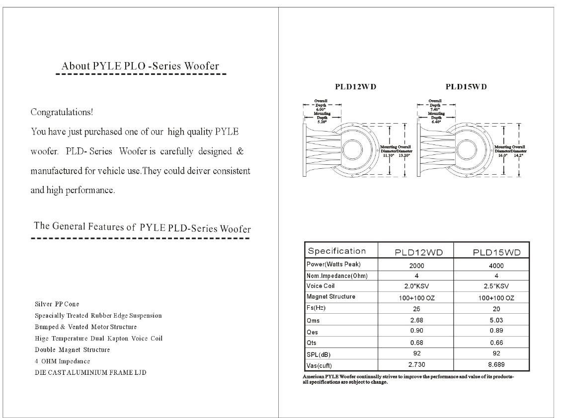 pyle pld 12 wd owners manual