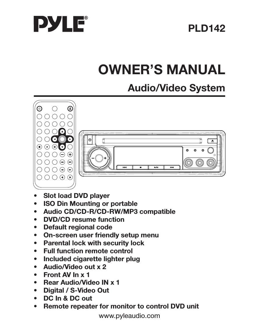 pyle pld 142 owners manual