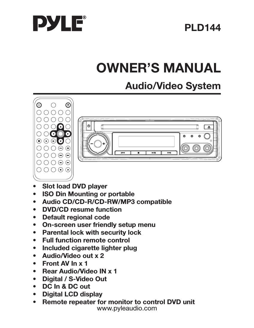 pyle pld 144 owners manual