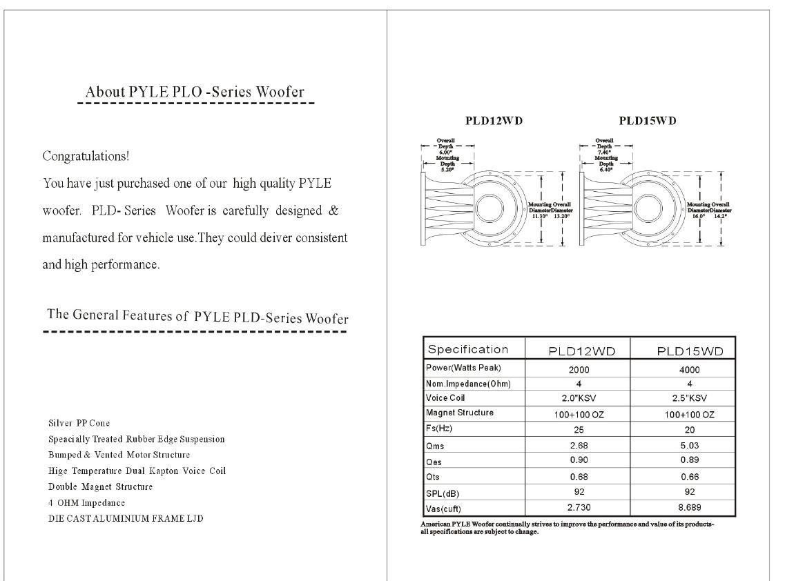 pyle pld 15 wd owners manual