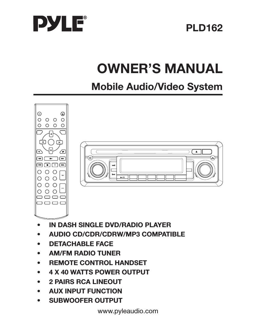 pyle pld 162 owners manual