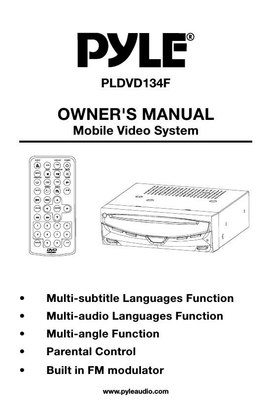 pyle pldvd 134 f owners manual