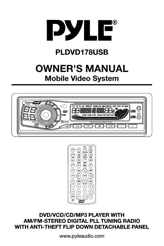 pyle pldvd 178 usb owners manual