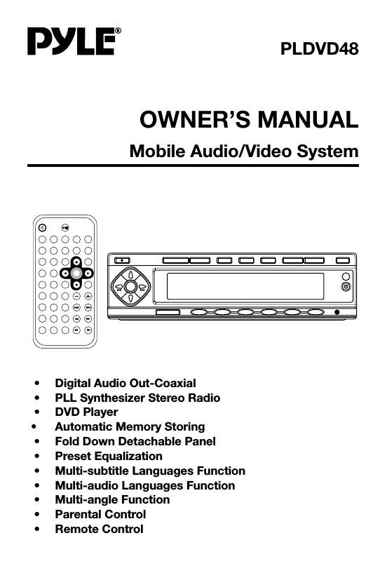 pyle pldvd 48 owners manual