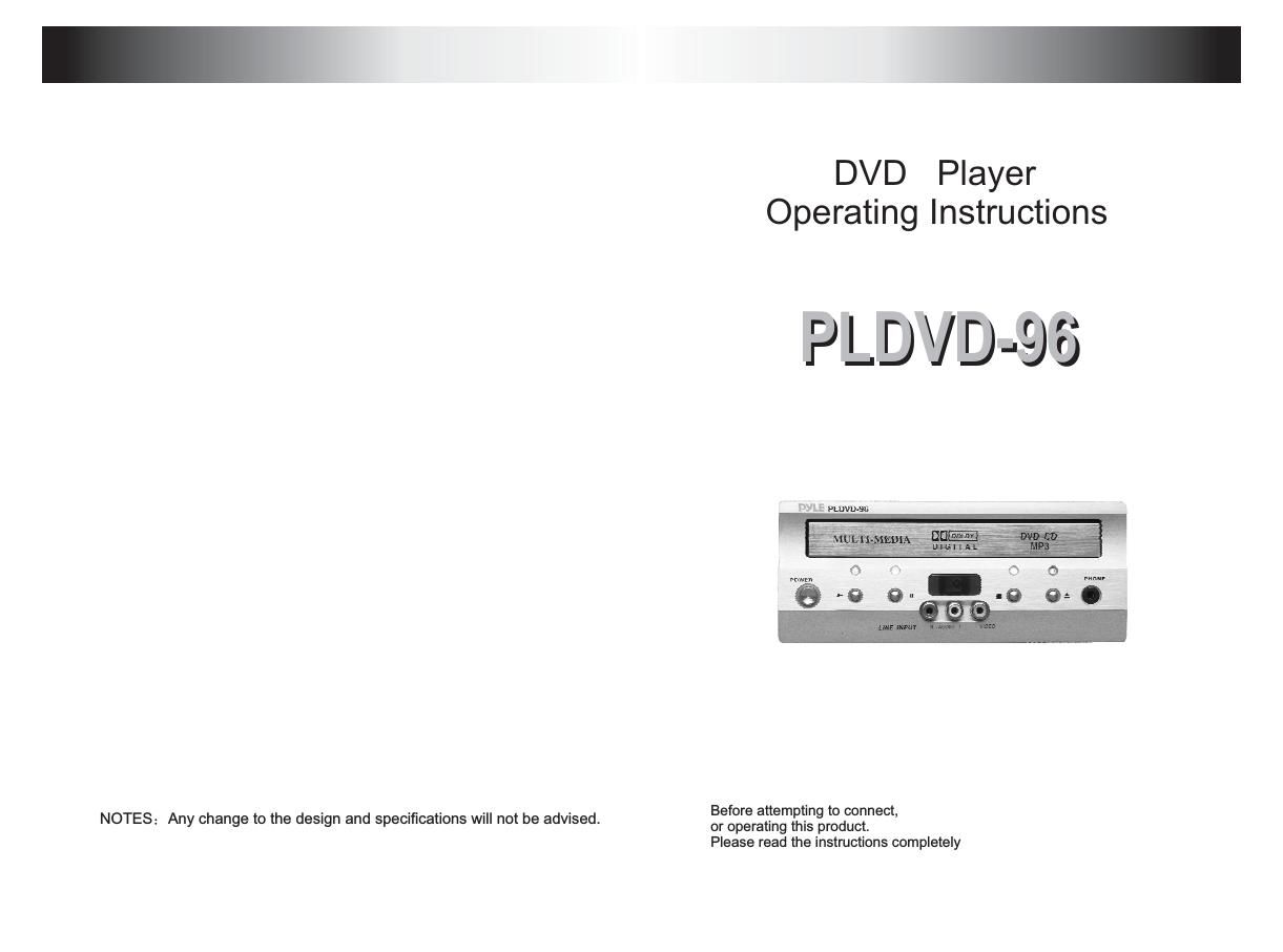 pyle pldvd 96 owners manual