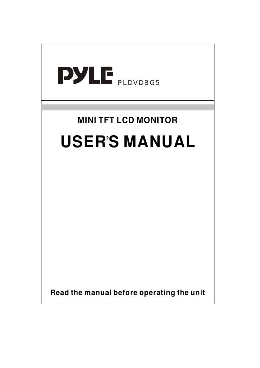 pyle pldvdbg 5 owners manual