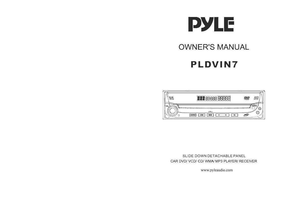 pyle pldvin 7 owners manual