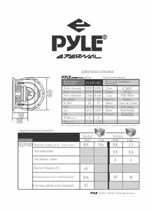 pyle plew 10 d owners manual