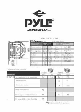 pyle plew 15 d owners manual