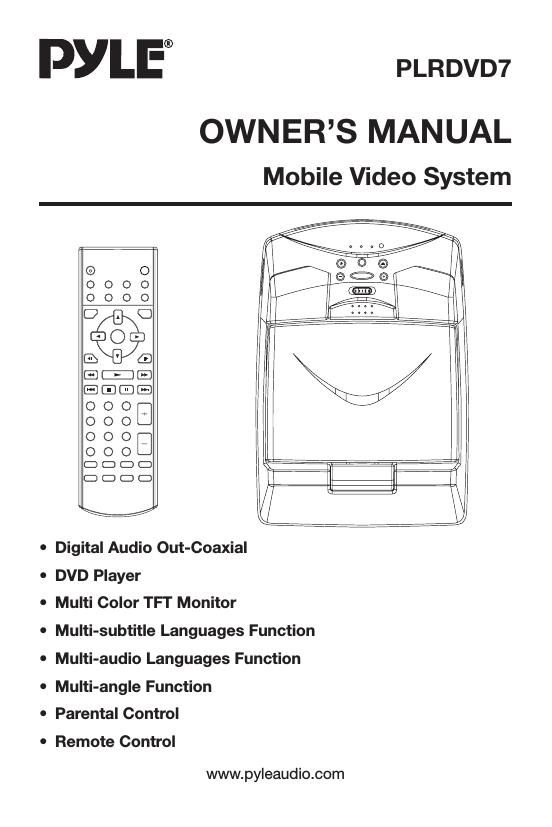 pyle plrdvd 7 owners manual