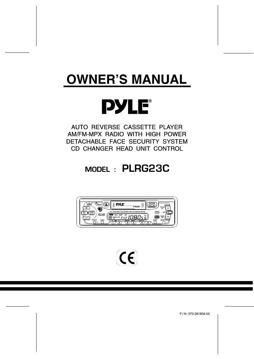 pyle plrg 23 c owners manual