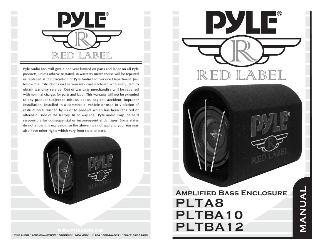 pyle plta 12 owners manual