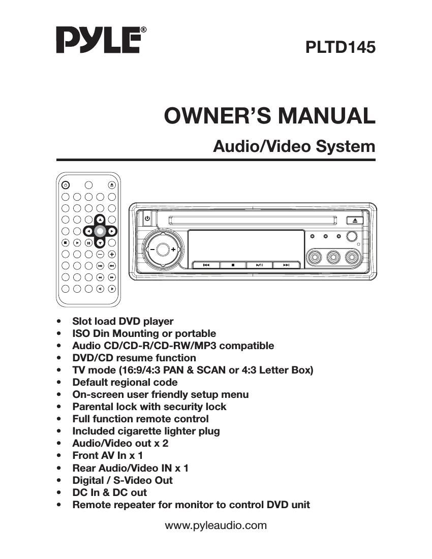 pyle pltd 145 owners manual