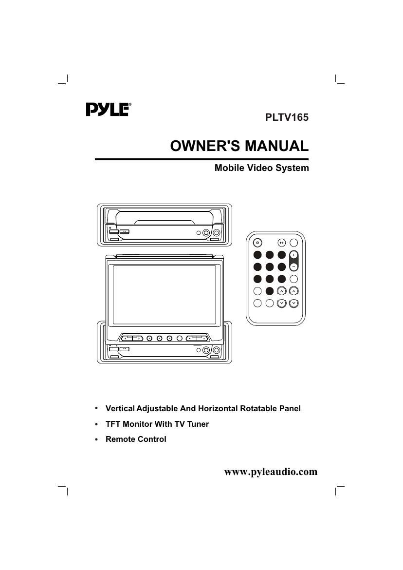 pyle pltv 165 owners manual