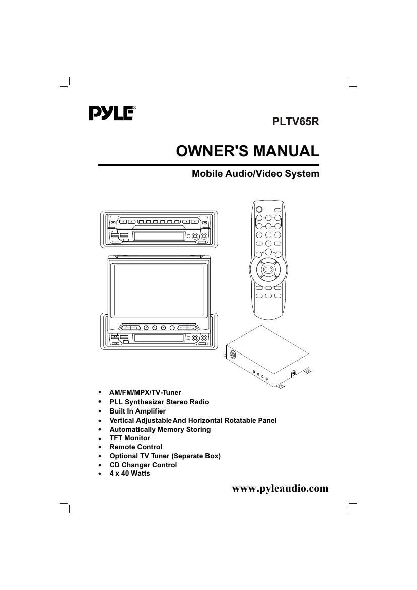 pyle pltv 65 r owners manual