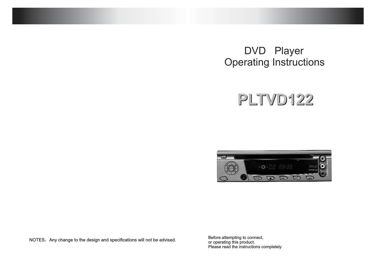 pyle pltvd 122 owners manual