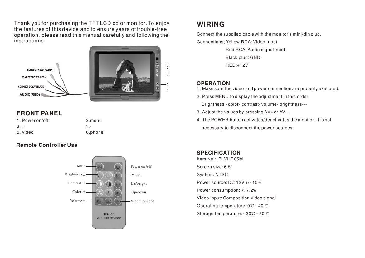 pyle plvhr 65 m owners manual