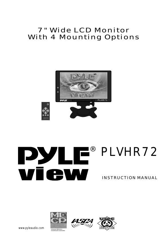 pyle plvhr 72 owners manual