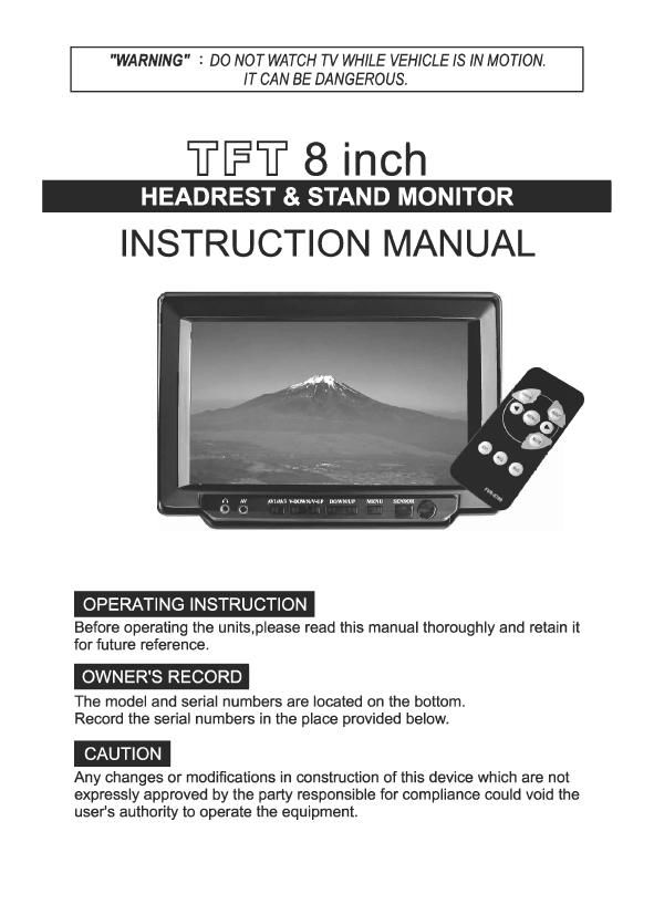 pyle plvhr 85 m owners manual