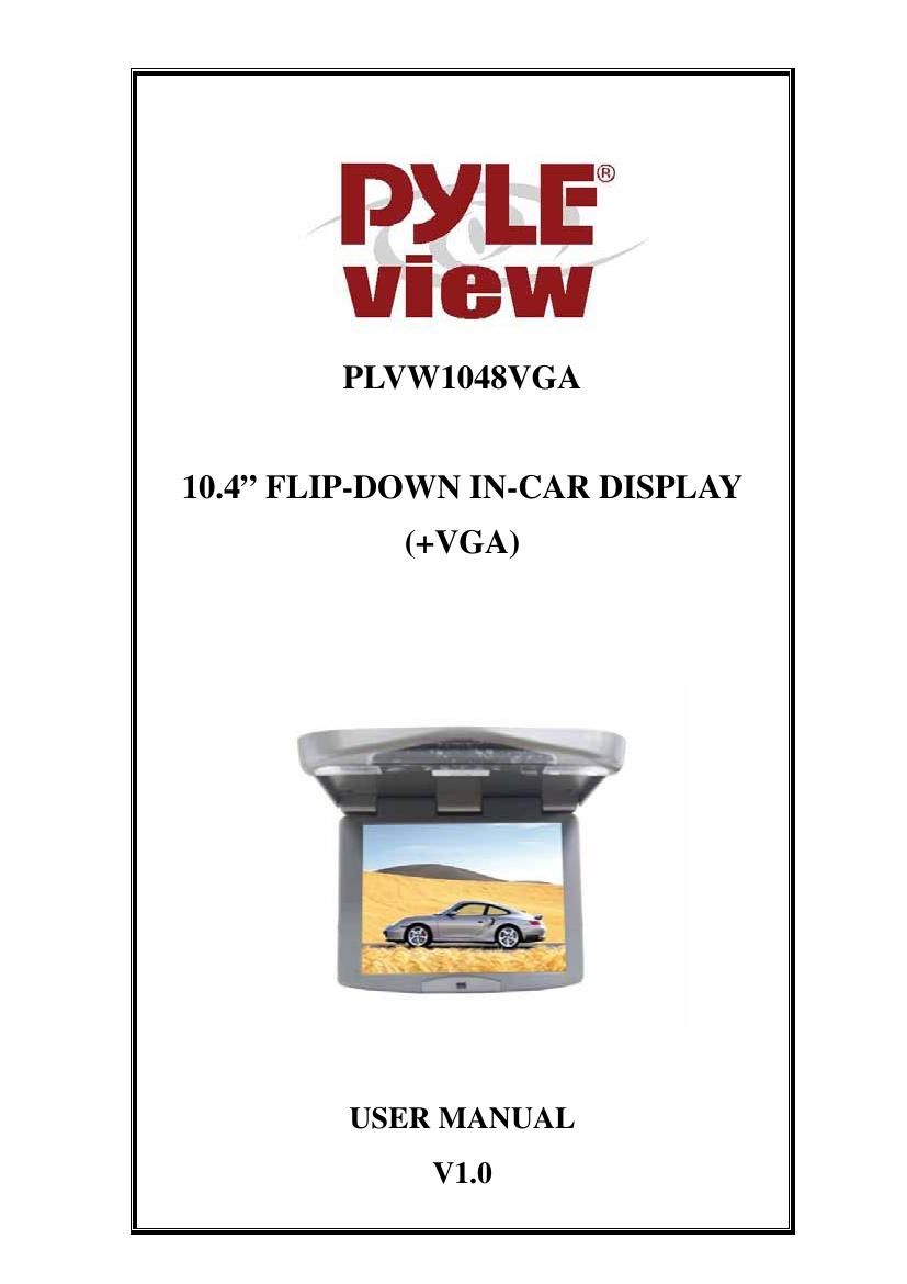 pyle plvw 1048 vga owners manual