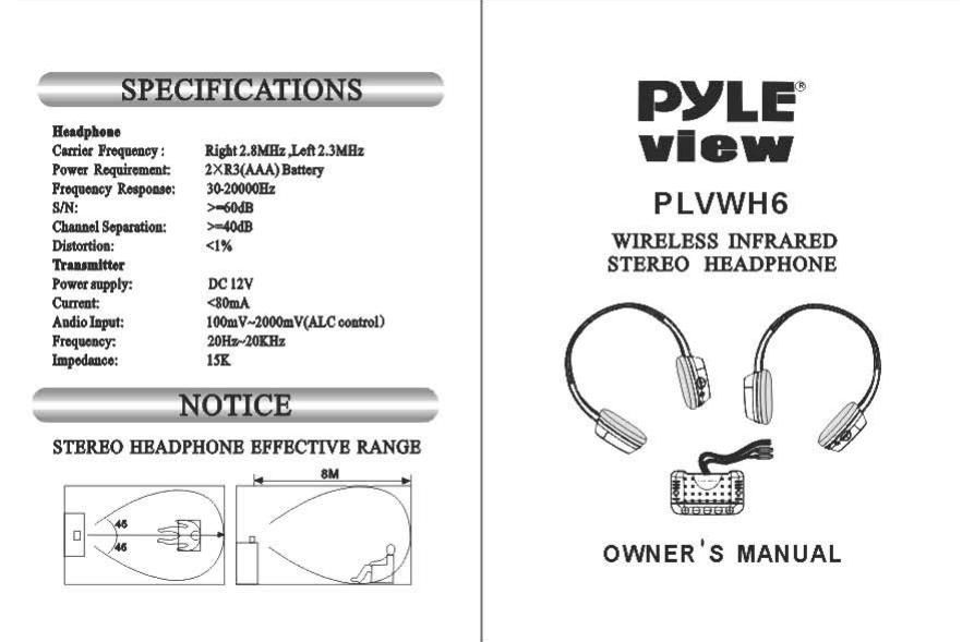 pyle plvwh 6 owners manual