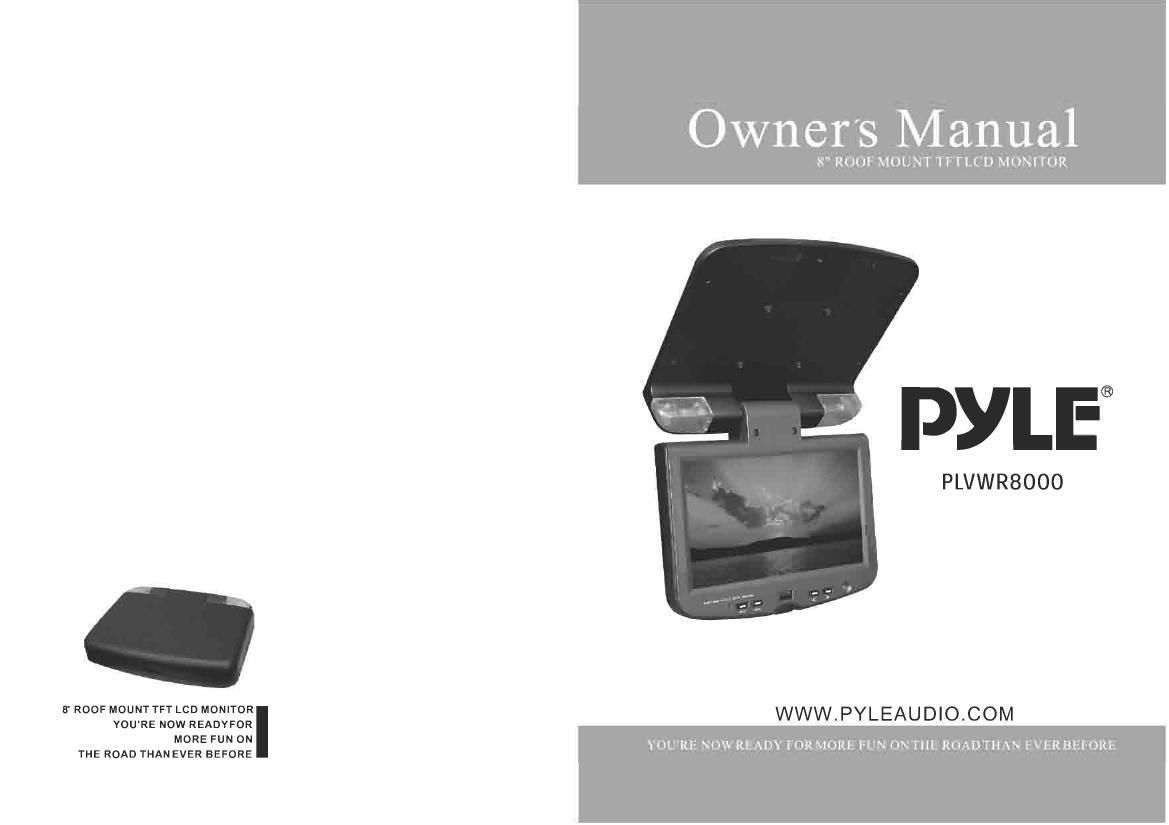 pyle plvwr 8000 owners manual