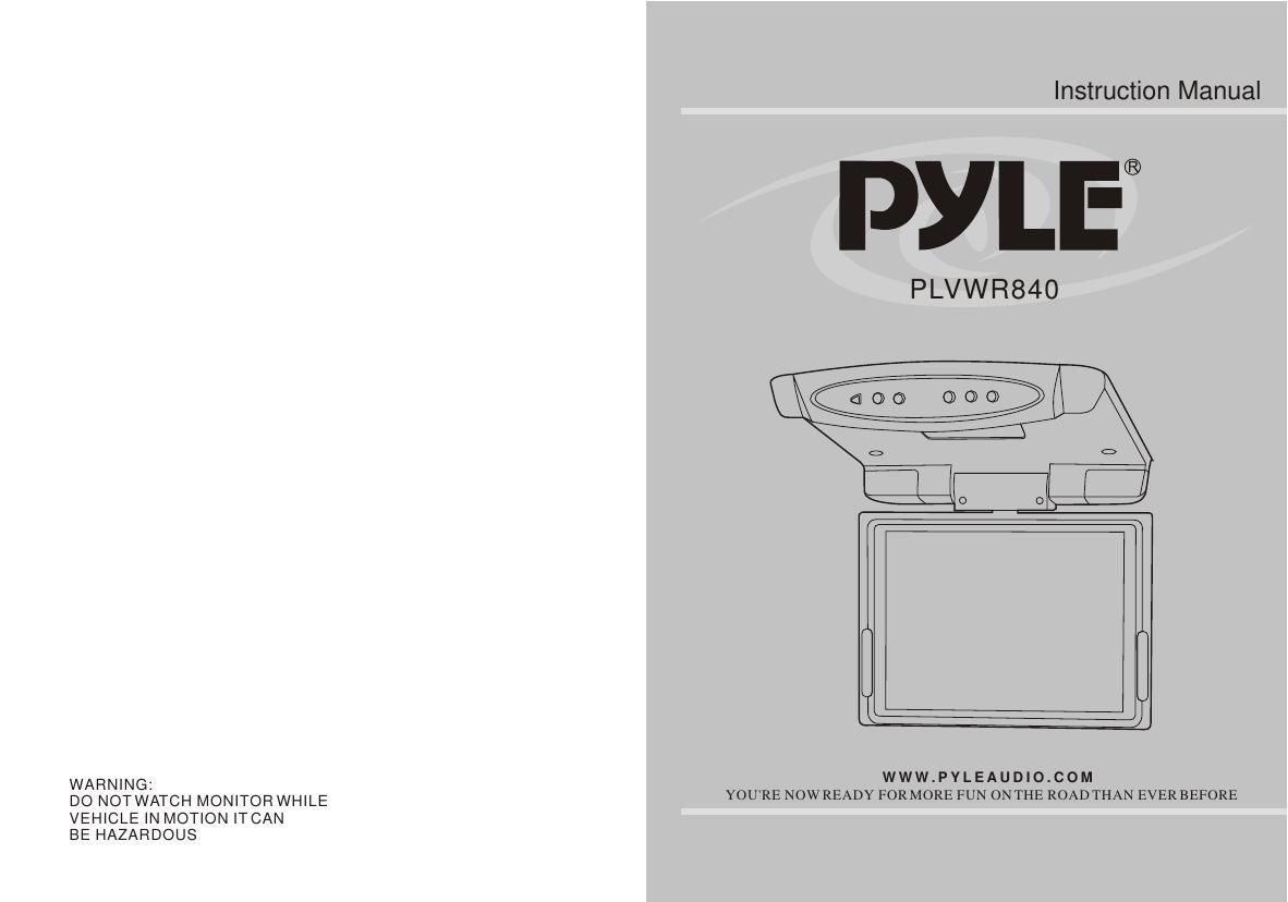 pyle plvwr 840 owners manual