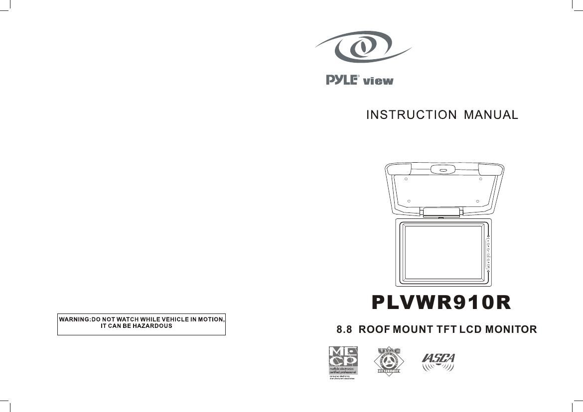 pyle plvwr 910 r owners manual