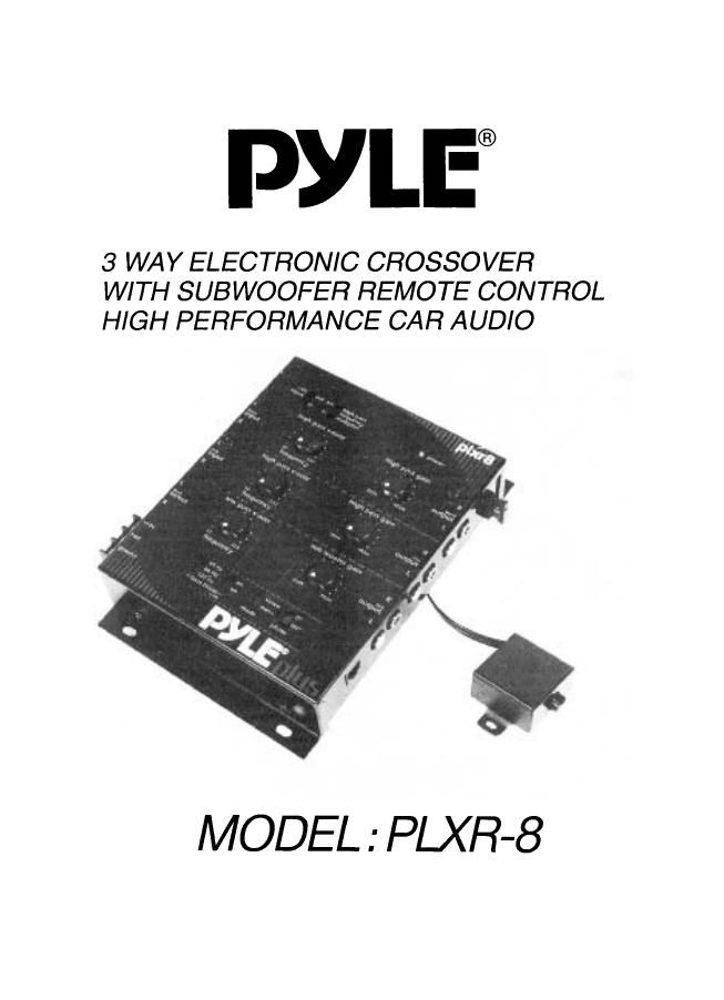 pyle plxr 8 owners manual