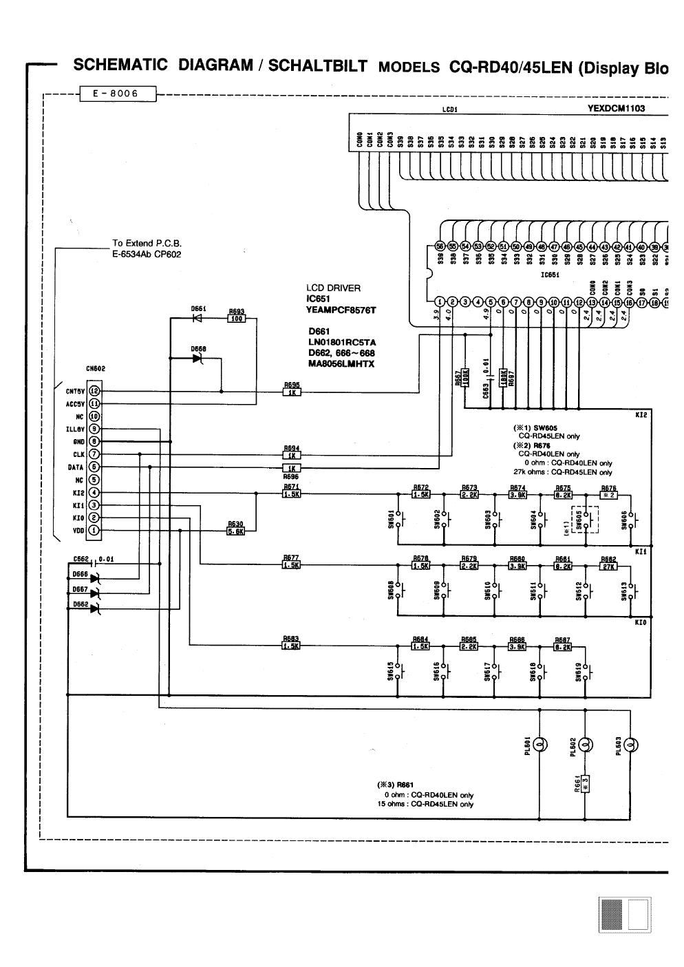 panasonic cq rd 40 len schematic