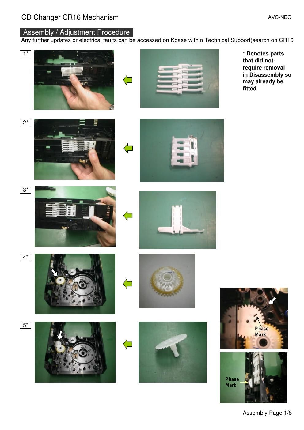 panasonic cr 16 assembly