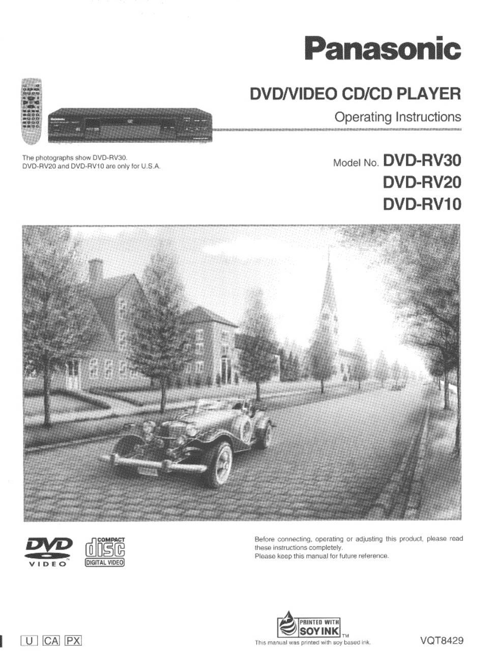 panasonic dvd rv 30 owners manual