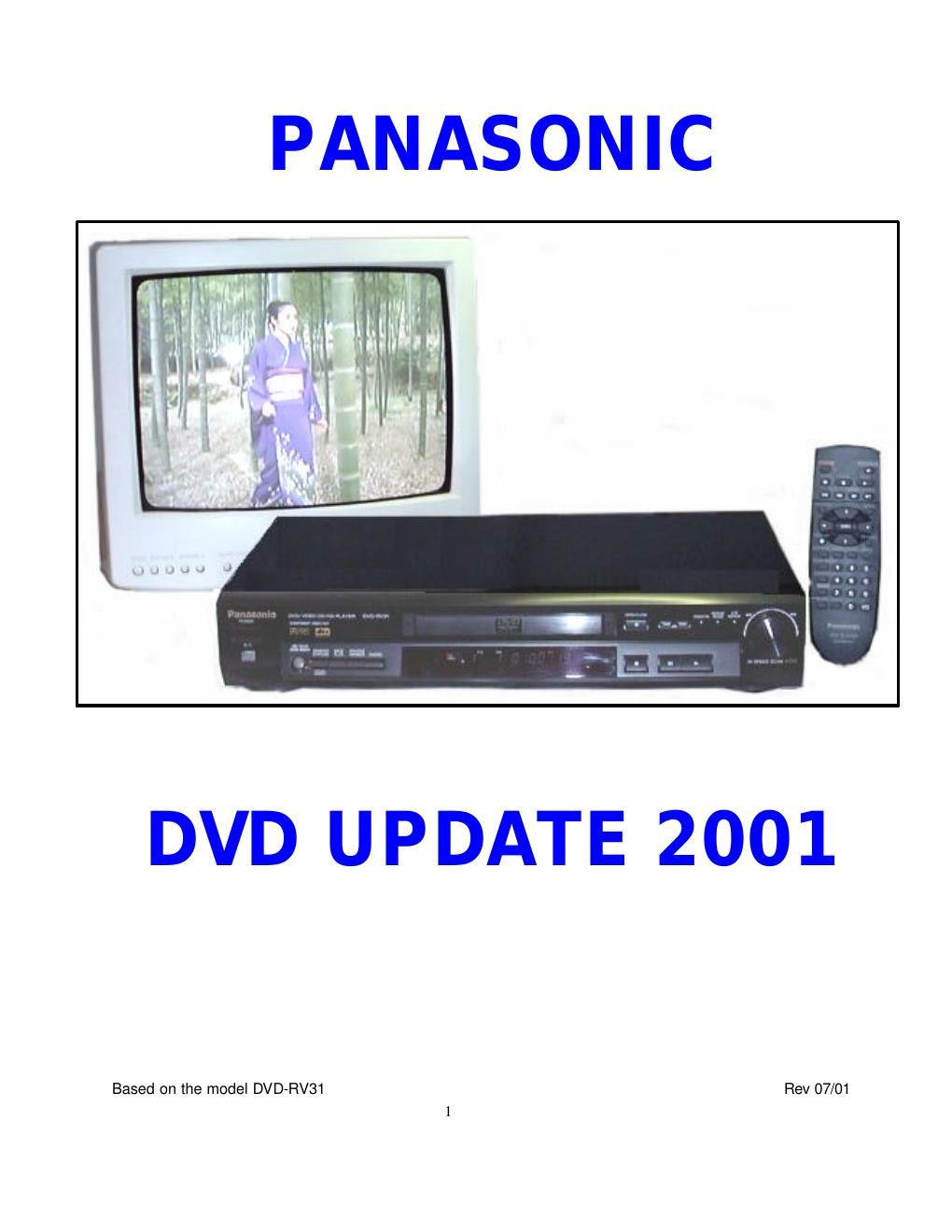 panasonic dvd rv 31 service manual