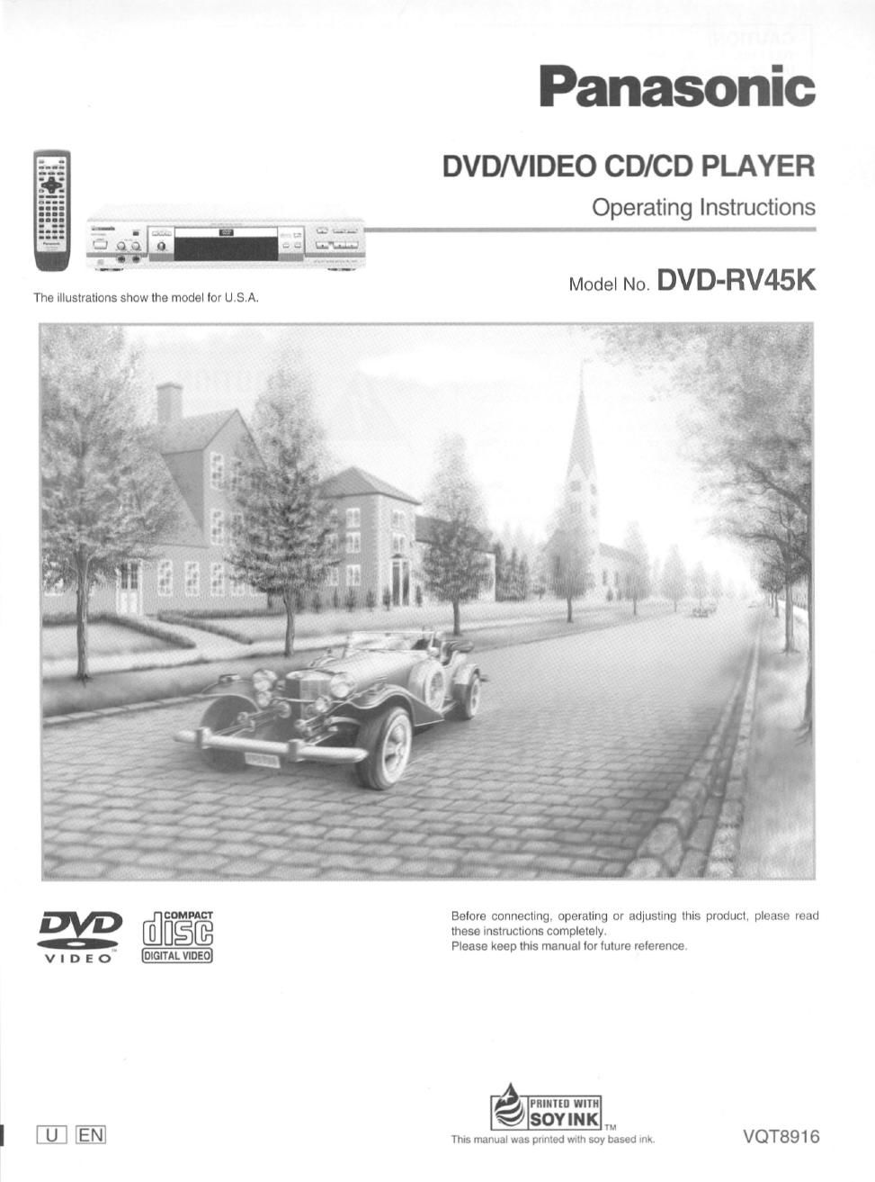 panasonic dvd rv 45 k owners manual