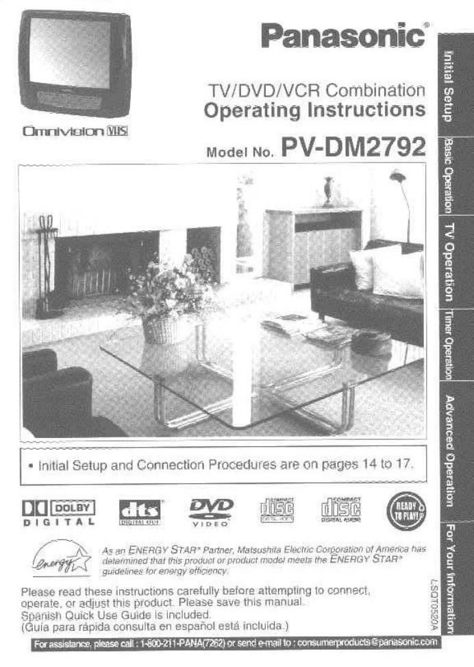 panasonic pv dm 2792 owners manual