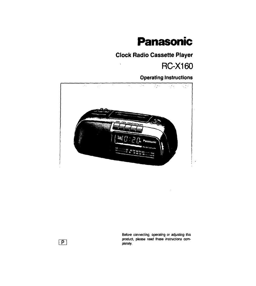 panasonic rc x 160 owners manual