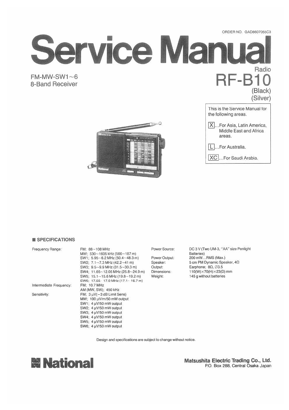 panasonic rf b 10 service manual