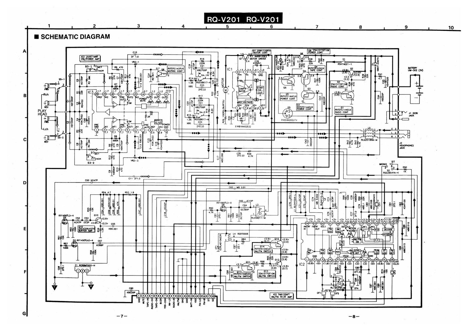 panasonic rq v 201 schematic