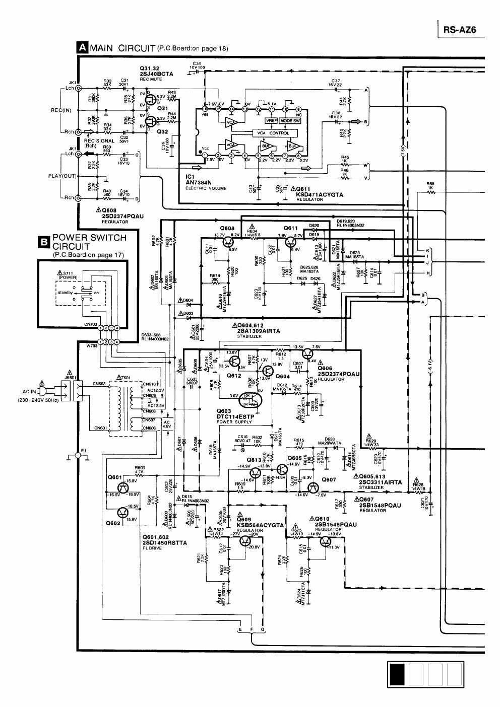 panasonic rs az 6 schematic